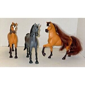Spirit Riding Free 7" Horses Xerxes & Spirit Lot of 3 Figures Dreamworks